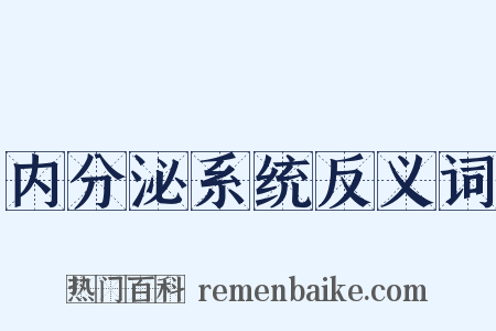 内分泌系统反义词是什么意思的图片
